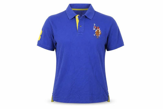 U.S. Polo Assn. Women's Blue Cotton Polo Shirt Size L