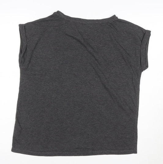 Mint Velvet Women's Grey Basic Jersey T-Shirt Size M