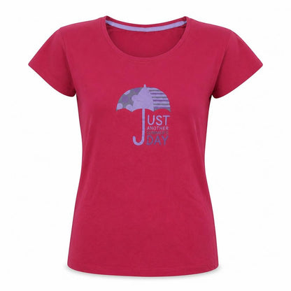 Mountain Warehouse Women's Pink UK6 Cotton Stretch Summer T-Shirt