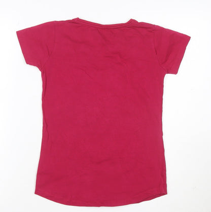 Mountain Warehouse Women's Pink UK6 Cotton Stretch Summer T-Shirt