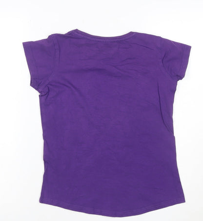 Mountain Warehouse Womens Purple Cotton Stretch T-Shirt UK 6