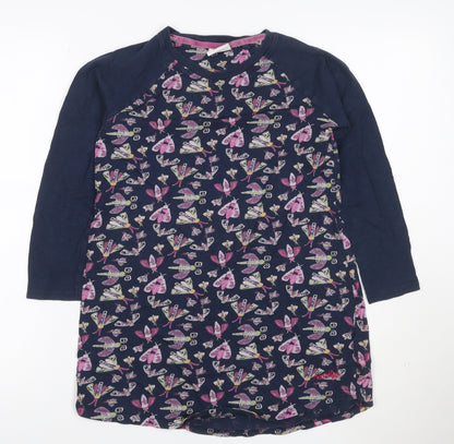 Weird Fish Girls Blue 9-10 Years Long Sleeve T-Shirt Dress Butterfly Print