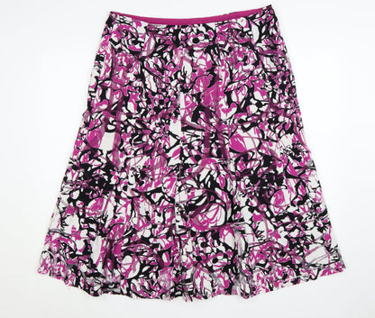 Marks and Spencer Women’s Multicoloured Floral A-Line Skirt Size 16