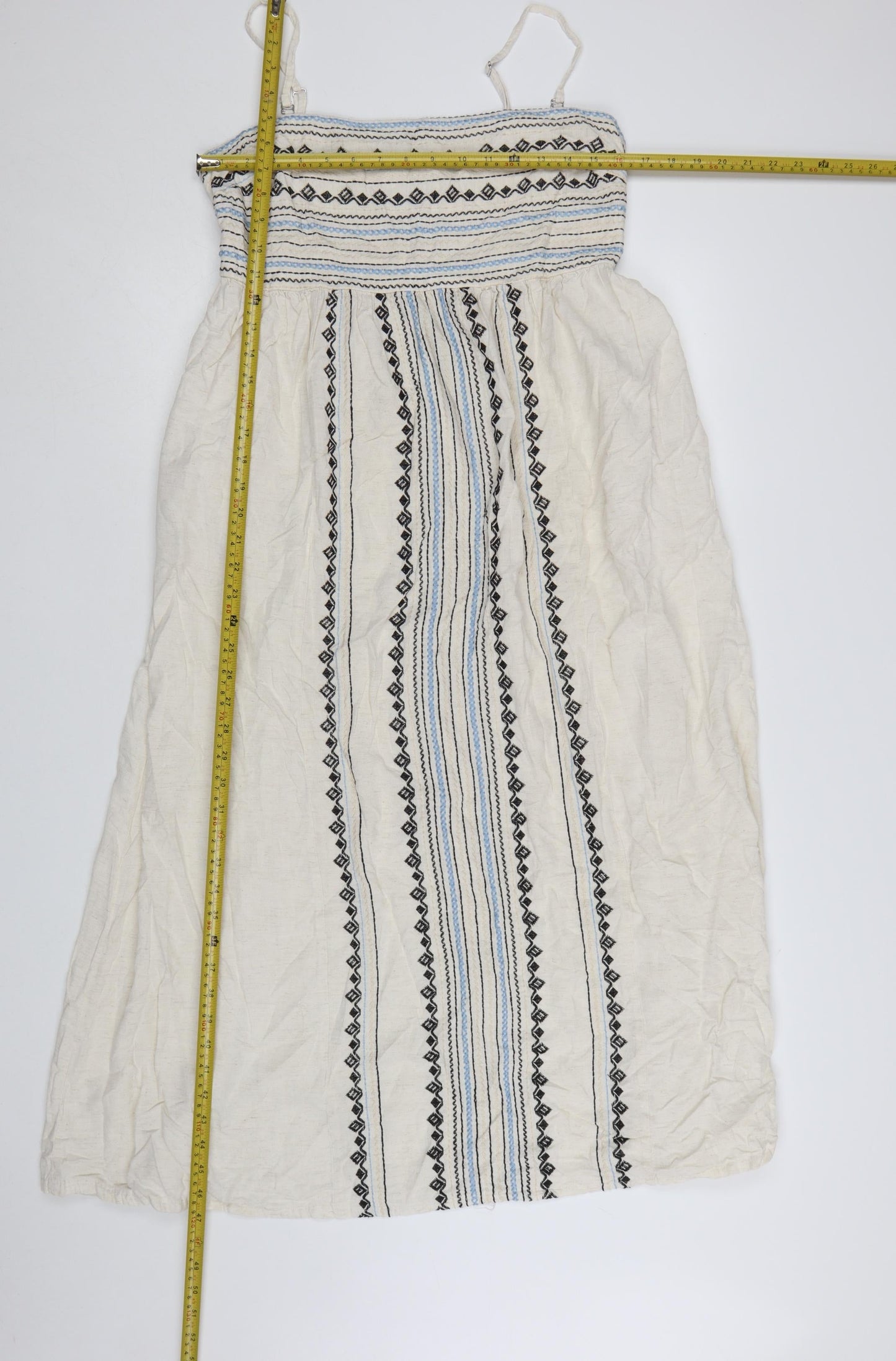 Next Women Ivory Embroidered Maxi Dress Size 18 Boho Summer Style