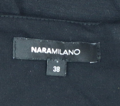 NaraMilano Women's Black Studded Fit & Flare Knee Dress Size 10