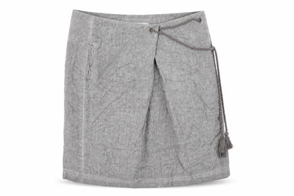 Sandwich Womens Grey Linen Wrap Skirt Size 14 Knee Length