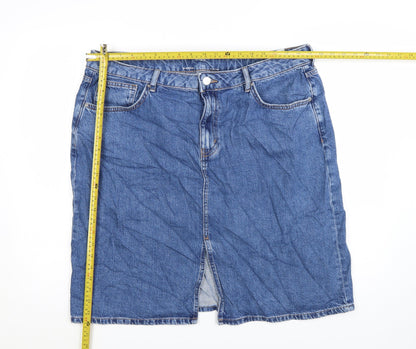 Marks and Spencer Women’s Blue Denim Pencil Skirt Size 20