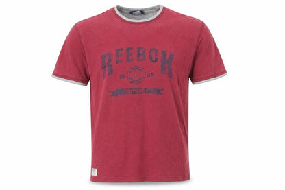 Reebok Men's Red Short Sleeve Cotton Crew Neck Sports T-Shirt Size S
