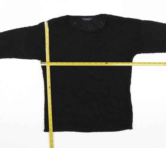 Dorothy Perkins Women’s Black Size 8 Open-Knit Pullover Jumper