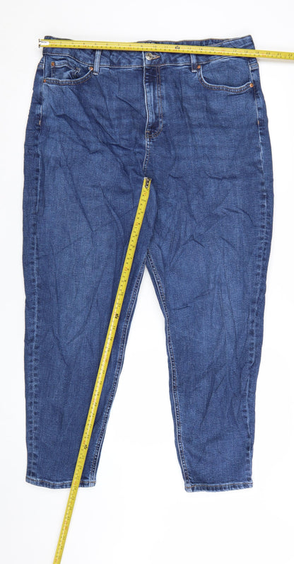 Marks and Spencer Women's Blue Size 18 Straight Leg Stretch Jeans