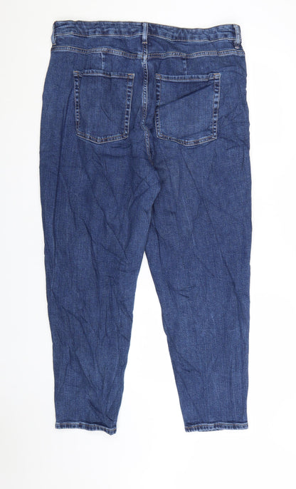 Marks and Spencer Women's Blue Size 18 Straight Leg Stretch Jeans