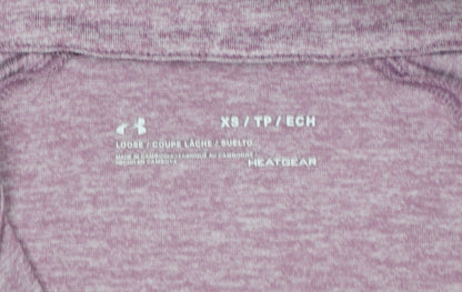 Under Armour Womens Purple 1/2 Zip Pullover Sweatshirt XS