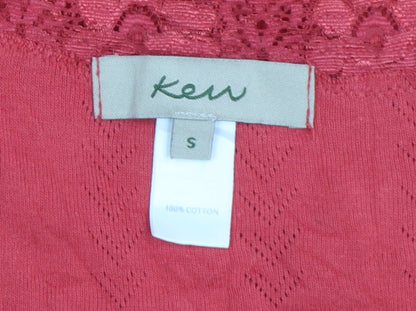 Kew Women's Red Cotton Lace Camisole Tank Top Size S