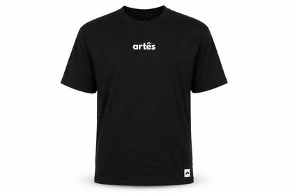 Artês Men's Black Cotton Crew Neck Short Sleeve T-Shirt Size M