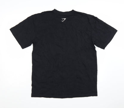 Gymshark Men's Black GSLC Graphic T-Shirt Size S Cotton Blend