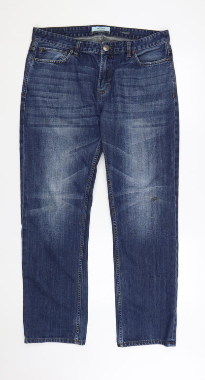 FatFace Men's Blue Straight Leg 36R Denim Jeans