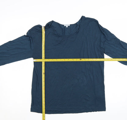 Jigsaw Women’s Blue Long Sleeve Cotton Jersey T-Shirt Size L