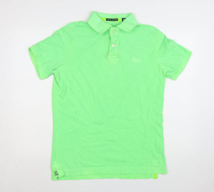 Superdry Men's Green XL Classic Short Sleeve Polo Shirt