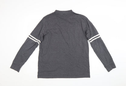 Canada Athletics Men's Grey Long Sleeve Patriotic T-Shirt Size L