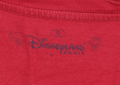 Disneyland Paris Women’s Red Minnie Mouse T-Shirt Size S Short Sleeve Cotton