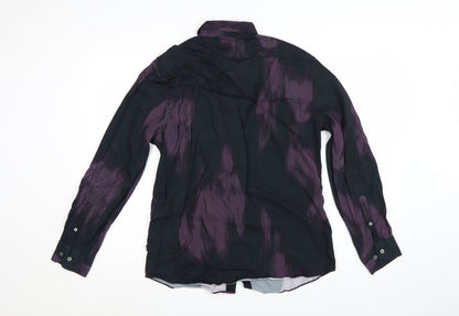 Marks and Spencer Men’s Purple Long Sleeve Button-Up Shirt M