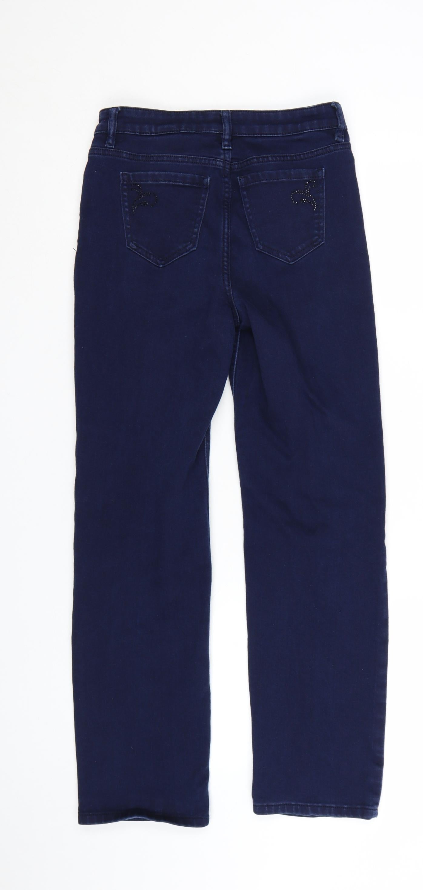 Marks and Spencer Women Blue Size 8 Straight Stretch Jeans
