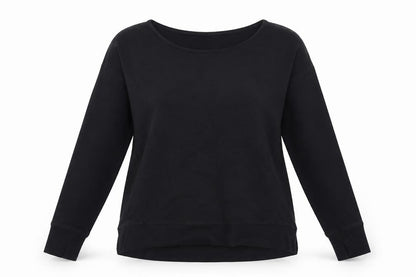 Sweaty Betty Women Black Cotton Modal Pullover Sweatshirt Size S