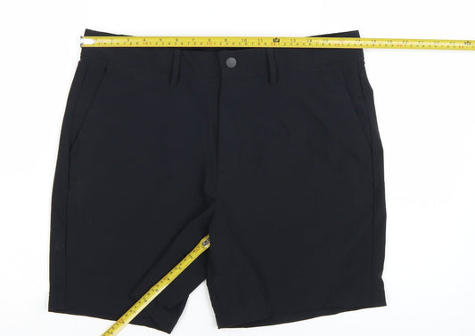 Marks and Spencer Men's Black 34 Chino Shorts Stretch Regular Fit
