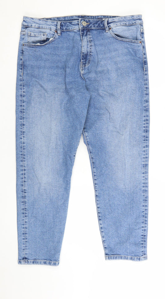 Marks and Spencer Women’s Blue Mom Jeans Size 18 Regular Denim