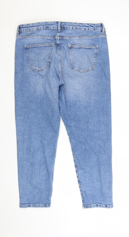 Marks and Spencer Women’s Blue Mom Jeans Size 18 Regular Denim