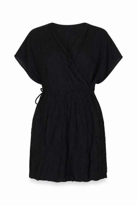 Marks & Spencer Women’s Black Viscose Short Sleeve Wrap Dress Size 10