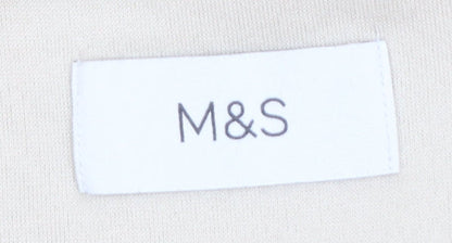 Marks and Spencer Women’s Beige Fleece Hooded Zip Jacket Size 18