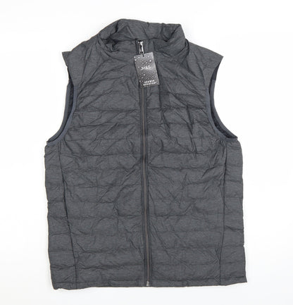 Marks and Spencer Mens Grey Down Padded Bodywarmer S Regular Fit