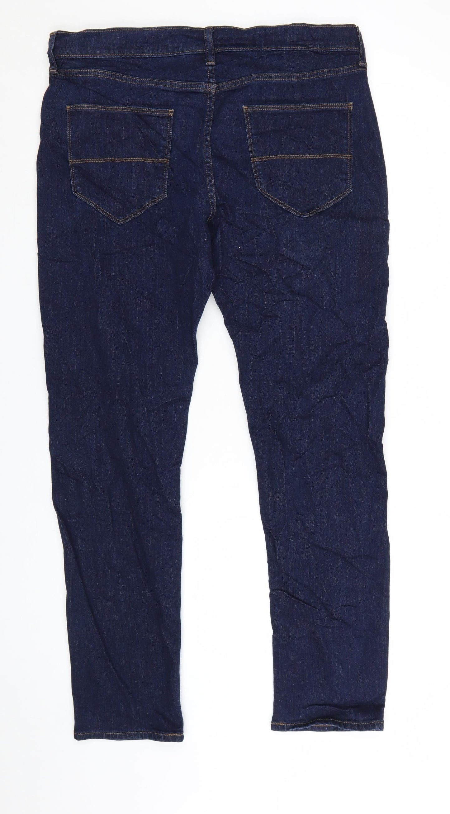 Marks and Spencer Men's Blue Slim Fit Jeans 34/31 Straight Denim