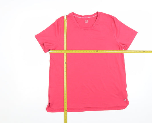 Marks and Spencer Women Pink Size 14 Goodmove Active T-Shirt