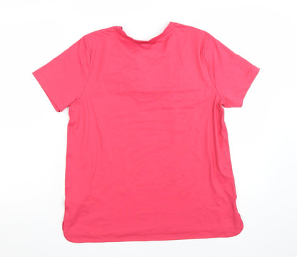 Marks and Spencer Women Pink Size 14 Goodmove Active T-Shirt