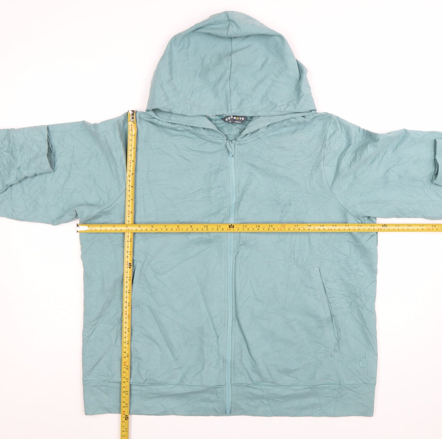 Marks and Spencer Womens Dusted Aqua Full Zip Hoodie Size 18 Cotton Blend