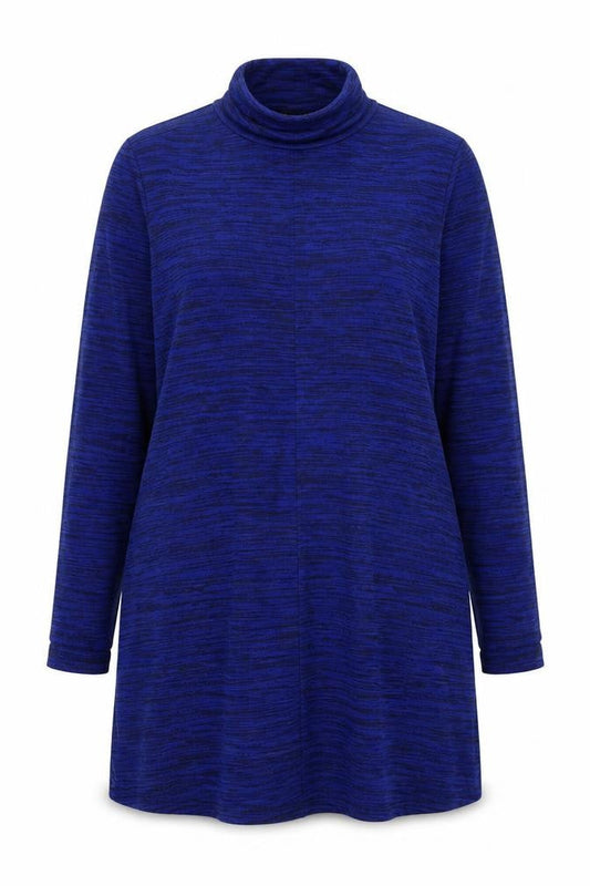 Marks & Spencer Women’s Blue Roll Neck Long Sleeve Knit Shift Dress Size 18