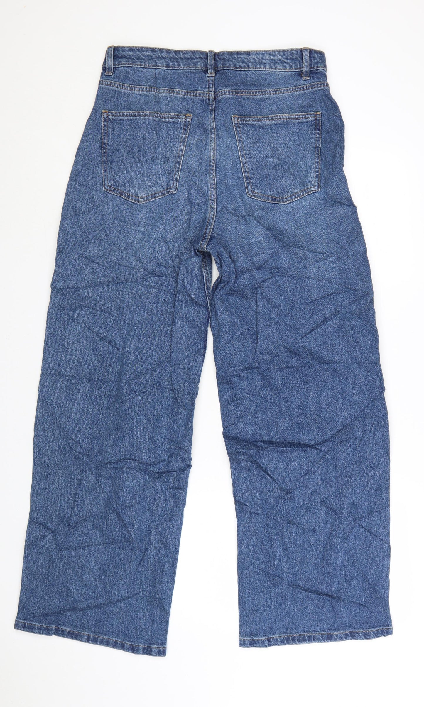Marks and Spencer Women’s Blue Wide-Leg Jeans Size 14 Regular Fit Denim