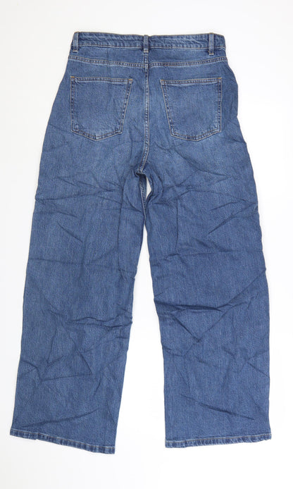 Marks and Spencer Women’s Blue Wide-Leg Jeans Size 14 Regular Fit Denim