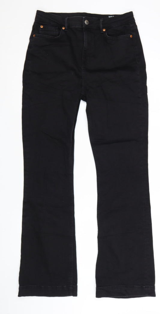 Marks and Spencer Women’s Black Bootcut Stretch Jeans Size 12 Long