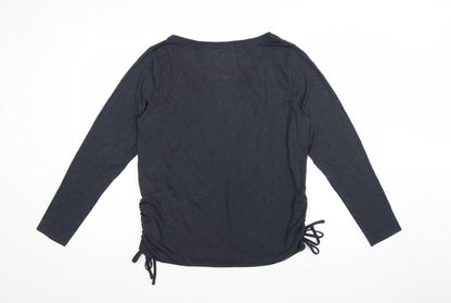 Marks and Spencer Women’s Black Long Sleeve Scoop Neck T-Shirt Size 16