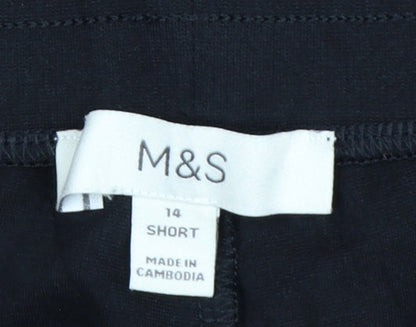 Marks and Spencer Women’s Black Jogger Trousers Size 14 Short