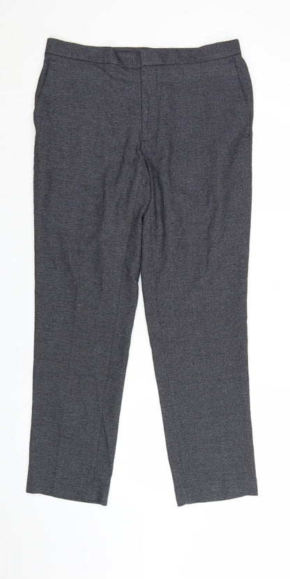 Marks and Spencer Autograph Men's Navy Slim Fit Trousers 34S