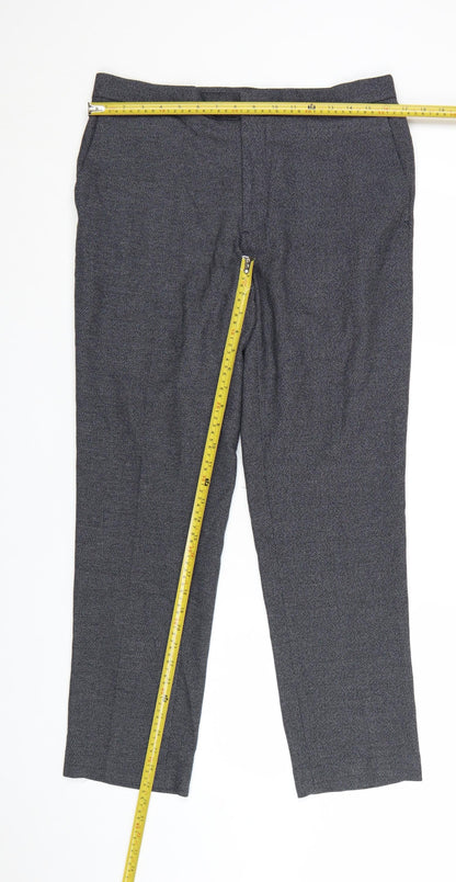 Marks and Spencer Autograph Men's Navy Slim Fit Trousers 34S