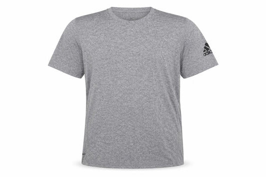 Front view of Adidas Men's Grey Freelift AEROREADY T-Shirt, size L