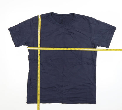 Uniqlo Men’s Blue AIRism Crew Neck Short Sleeve T-Shirt Size L