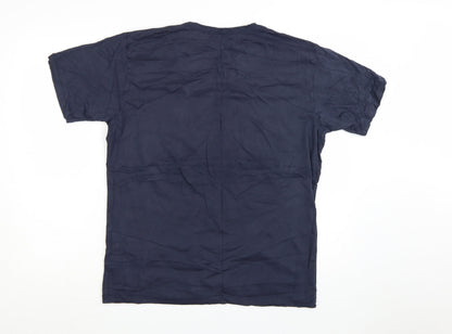Uniqlo Men’s Blue AIRism Crew Neck Short Sleeve T-Shirt Size L
