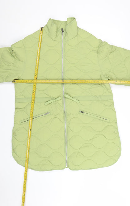 Marks and Spencer Women’s Green Quilted Mid-Length Coat Size 16