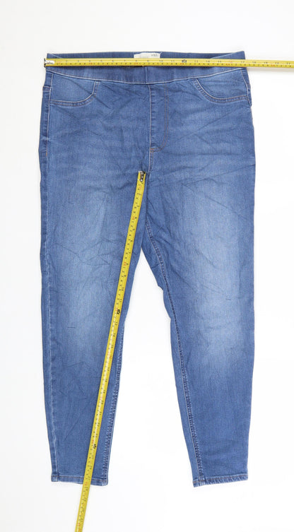 Marks and Spencer Womens Blue Size 16 Short Jegging Skinny Jeans